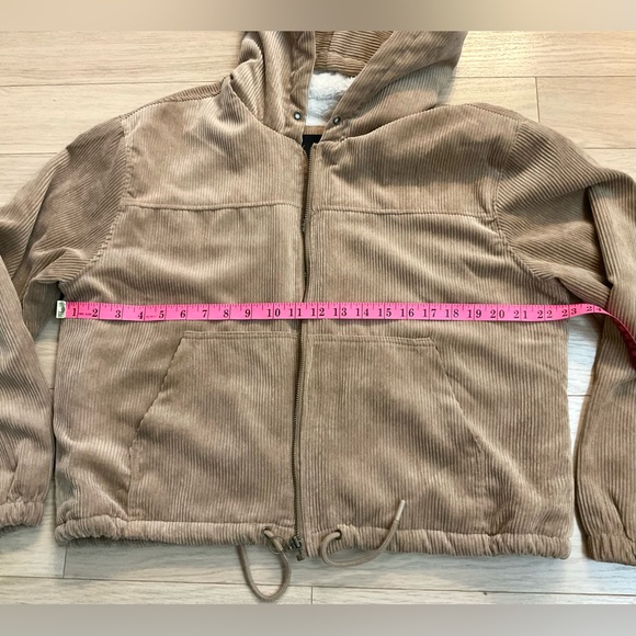 COPY - Corduroy Bomber Tan Sherpa Lined Jacket - Picture 3 of 5